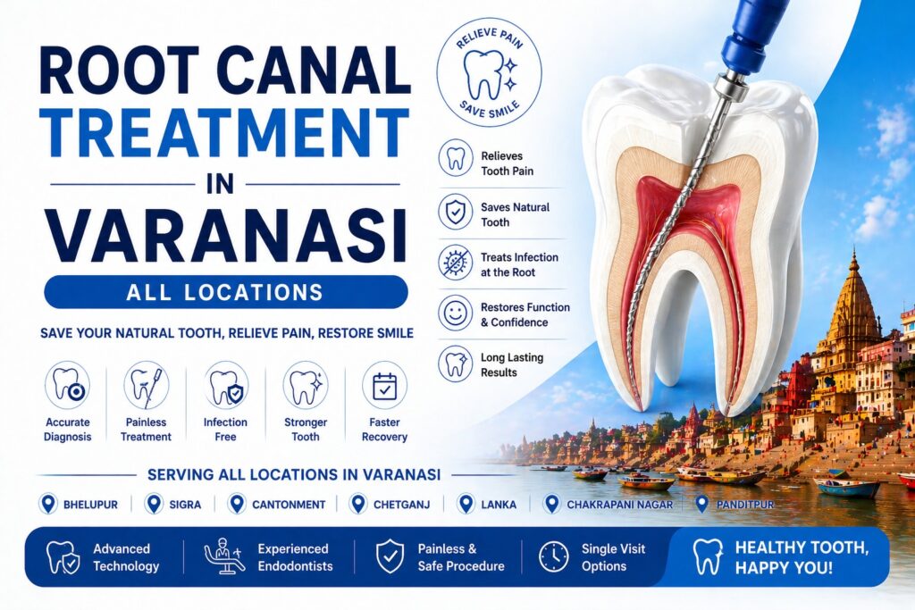Get advanced root canal treatment in Varanasi at Cherian Clinic. Safe, painless, and effective dental care for infected teeth and tooth pain relief.
