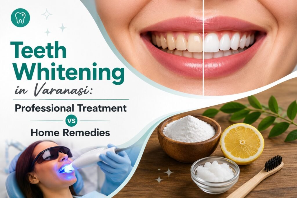 Teeth Whitening in Varanasi: Professional Treatment vs Home Remedies