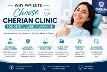 Over the years, Cherian Clinic has earned a strong reputation for delivering reliable, patient-focused dental care in Varanasi. From routine checkups to advanced dental procedures, the clinic focuses on providing safe, comfortable, and result-oriented treatment. Over the years, Cherian Clinic has earned a strong reputation for delivering reliable, patient-focused dental care in Varanasi. From routine checkups to advanced dental procedures, the clinic focuses on providing safe, comfortable, and result-oriented treatment.